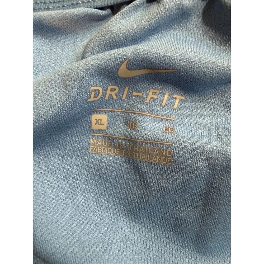 Nike‎ Dri-FIT Womens XL Light Blue Running Athletic Shorts Elastic Waist Swoosh